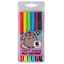 Набір міні-фломастерів Yes 6 кольорів у дизайні Pusheen rainbow для малювання