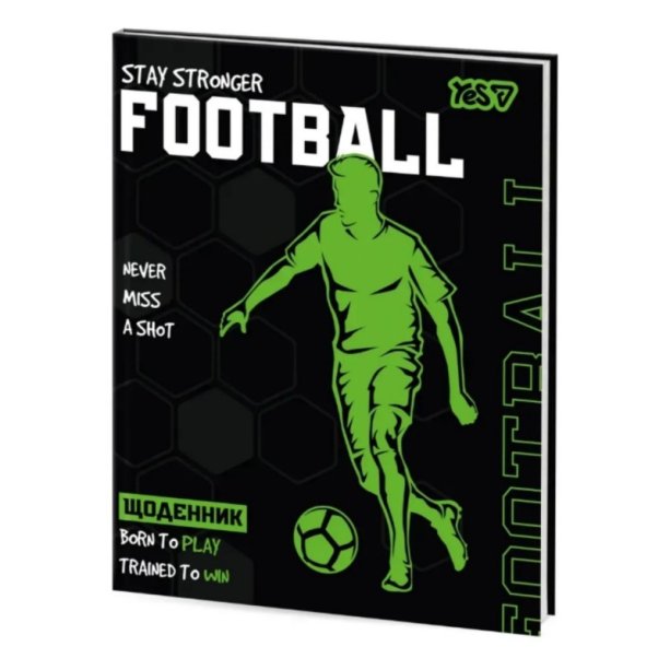 Щоденник шкільний недатирований Yes Football Profi у футбольній тематиці, формат А5