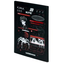 Щоденник для школи Red Anime тверда обкладинка, А5, червоний дизайн