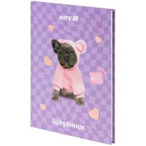 Щоденник шкільний недатирований Kite Studio Pets з милими тваринами, формат А5