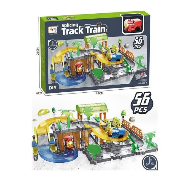 Игровой трек 57 деталей + локомотив, коробка