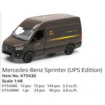 Машинка Mercedes-Benz Sprinter Kinsmart, масштаб 1:48, металлическая, инерционная, открывающаяся дверь, размер упаковки 16х7х8 см