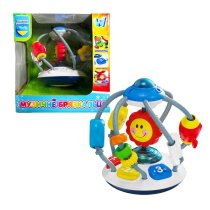 Іграшкове музичне брязкальце WToys, українське озвучування, казки, пісні, загадки, цифри, підсвітка, рухливі деталі, намистини, в коробці