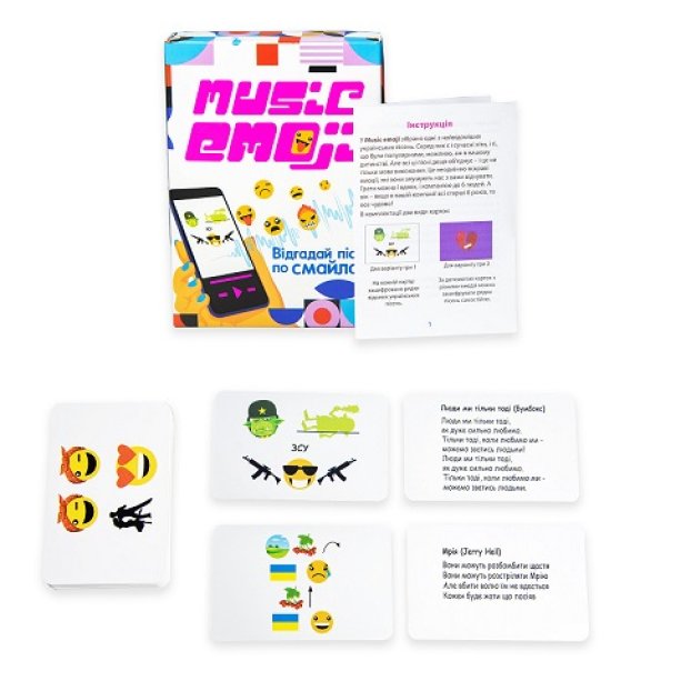 Настольная игра Music Emoji развлекательная на украинском языке KM30249