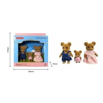 Игрушечные фигурки животных с флоксовым покрытием 8-5 см, 3 штуки