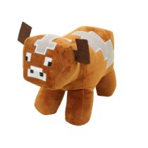 Дитяча м'яка іграшка Minecraft Корова розмір 20 см, якісний плюш