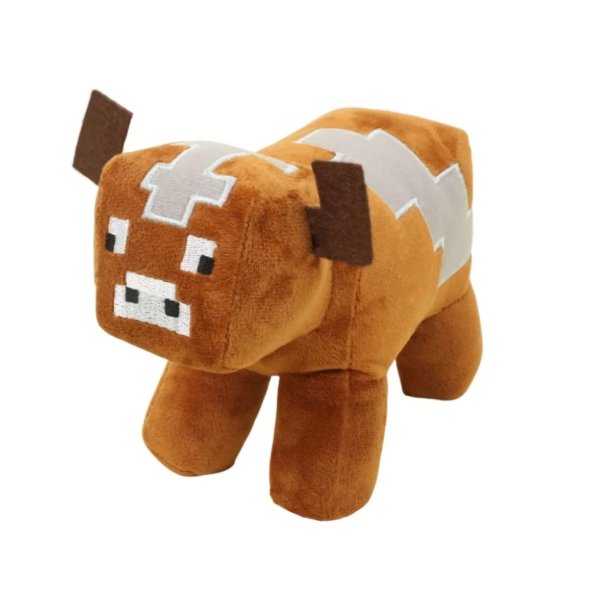 Дитяча м'яка іграшка Minecraft Корова розмір 20 см, якісний плюш