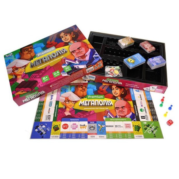 Настольная развлекательная игра Мегаполия Premium укр тм Danko Toys KMG-MP-01-01U