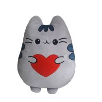 Детская подушка Котик, мягкая плюшевая игрушка кот, декоративная подушка для сна, 30 см