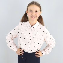 Рубашка для девочки пудра Коты тм Mevis