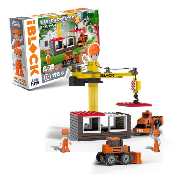 Конструктор Kids hits IBlock Junior 195 деталей, коробка 32*5*21,5 см KMKH53/003/2