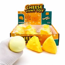 Сквіш Needoh Cheese, іграшка-антистрес Сир, 7-6 см, у коробці, для зняття стресу