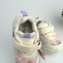 Бежевые детские кроссовки с цветами и LED-подсветкой Tom.m