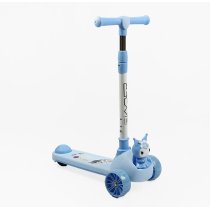 Самокат трехколесный с сидением и подсветкой Skyper, колеса PU 125-40 мм, складной руль, звуковые эффекты, в коробке.