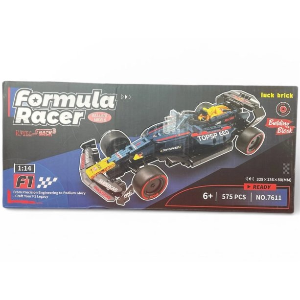 Дитячий конструктор Formula Racer F1 Pull-Back 7611 575 деталей, інерційний механізм, гумові шини