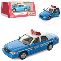 Модель машинка легковая FORD CROWN VICTORIA POLICE BLUE Kinsmart металлическая, инерционная, открываются двери KMKT5342AW