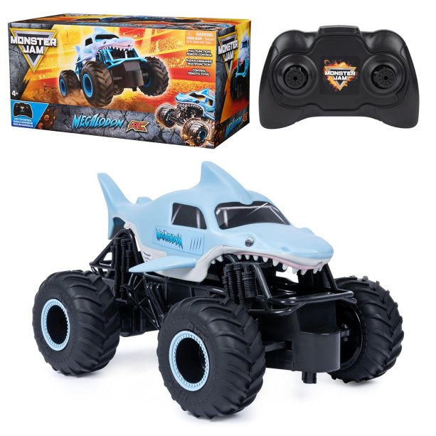 Радиоуправляемая машина Monster Jam Megalodon 1:24, упаковка 28,2×14,5×14 см