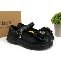 Черные лаковые школьные туфли с ремешком для девочки Clibee