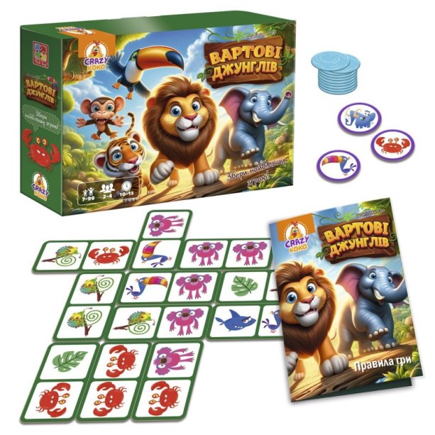 Развлекательная настольная игра для детей Vladi Toys Стражи джунглей