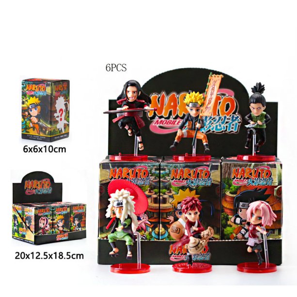 Колекційна фігурка героя Naruto, підставка, коробка-сюрприз 6×6×10 см