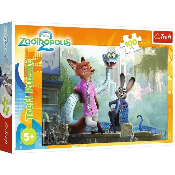 Пазли Trefl 100 деталей Зоотрополіс Zootopia, що розвиває головоломка для дітей