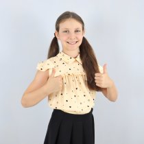 Блуза персик короткий рукав тм Mevis