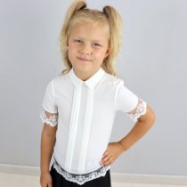 Блуза молочна короткий рукав тм Mevis