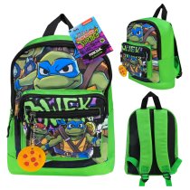 Рюкзак TMNT, 31×23×9 см, с фликером – идеален для школы и прогулок.