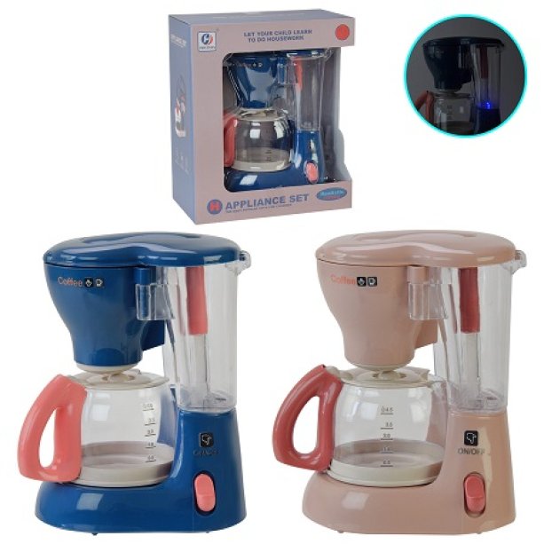 Игрушка Кофеварка микс 2 цвета, свет, звук коробка 17*20*9,5см KMYH129-2C/2S
