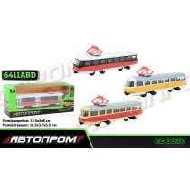 Игрушка Трамвай металлический тм Автопром, коробка 19,5*5*8 см KM6411A