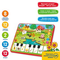 Музыкальная игрушка-планшет Ферма: обучение, цифры и логические загадки, свет, звук, 19-25-2,5 см