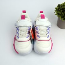 Кроссовки для девочки светящиеся бело-розовые с LED-подсветкой BiKi