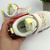 Кроссовки для девочки светящиеся пастельные с LED-подсветкой BiKi