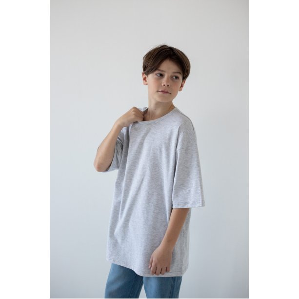 Футболка oversize для підлітків сіра