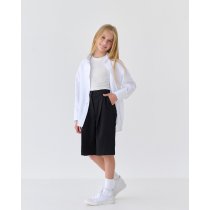 Шорти BAGGY для дівчаток чорні бермуди для школи BossKids
