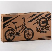 Детский 2-х колёсный велосипед CORSO 20 дюймов для мальчика, стальные противоударные диски с усиленной спицей