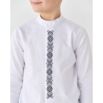 Льяная рубашка с вышивкой для мальчика, беляа
