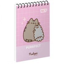 Зошит для записів Yes А7, 80 аркушів, спіраль, дизайн Pusheen: Purrfect Mood, ВДЛ