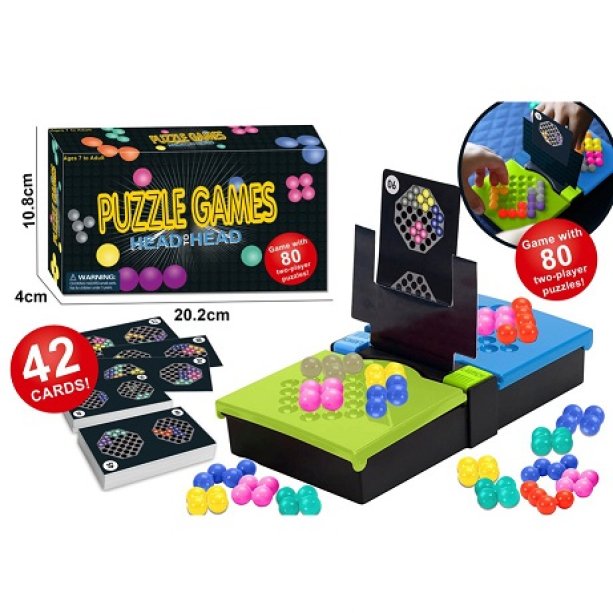 Игра настольная, логика, игровое поле, шарики, 40 карт, в коробке, 20,5-11-4см KMIQ-5