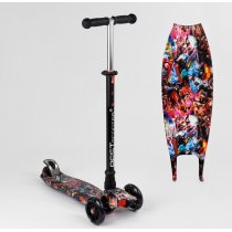 Дитячий смокат MAXI Best Scooter Супер Герої 4 колеса PU, світло, трубка керма алюміній, d коліс 12 см