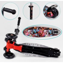Дитячий смокат MAXI Best Scooter Супер Герої 4 колеса PU, світло, трубка керма алюміній, d коліс 12 см