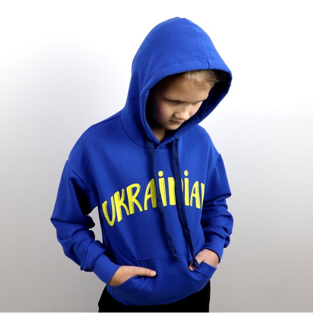 Худи синий для детей Ukrainian