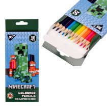Набор цветных карандашей YES Minecraft, 12 цветов, для школы и художественных проектов