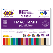 Набір пластиліну CLASSIC 18 кольорів, 360 г KIDS Line — творчість і розвиток дрібної моторики
