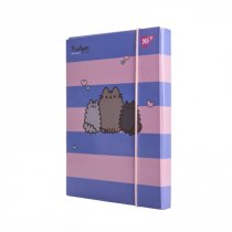 Картонная папка для тетрадей YES B5 Pusheen, аксессуар для хранения школьных принадлежностей