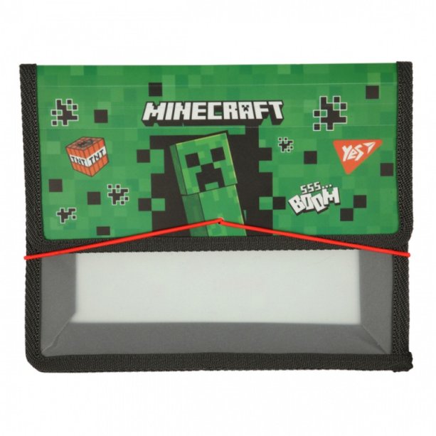 Папка для тетрадей YES Minecraft, пластиковая, формат B5, на резинке, для школы