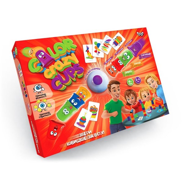 Настільна розважальна гра Color Crazy Cups укр.