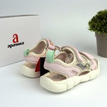 Анатомічні босоніжки Apawwa для дівчаток: ніжно-рожева модель на липучках