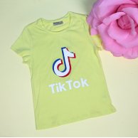 Дитяча футболка для дівчинки Tik-tok жовта тм Glo-Story