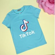Дитяча футболка для дівчинки Tik-tok блакитна тм Glo-Story
